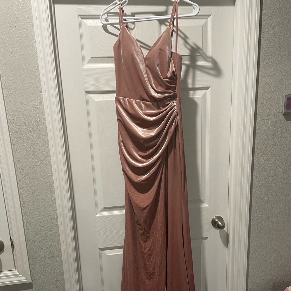 Revelry Rory Velvet Bridesmaid Dress